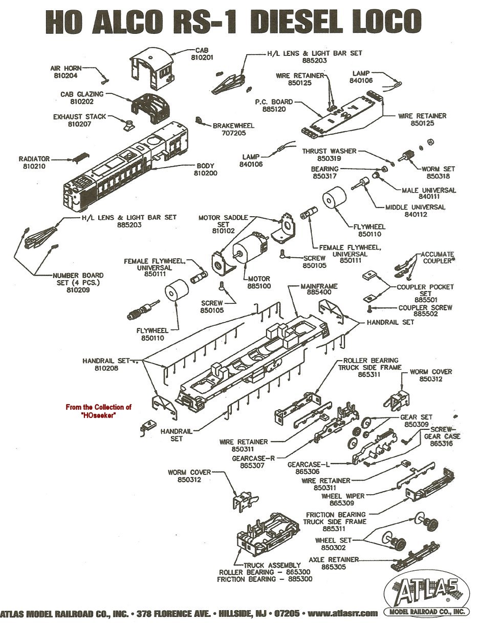 Atlas best sale trains parts